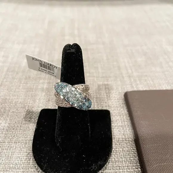 NWT John Hardy Classic Chain Overlap Ring $1295